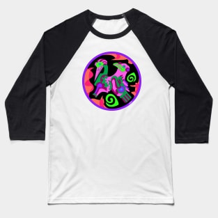 black the floral birds in magical and wonderful glyph ecopop art Baseball T-Shirt